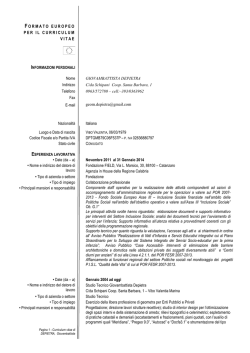 Curriculum Vitae De Pietra