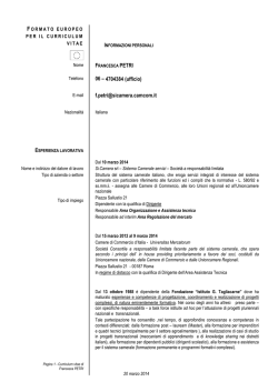 Curriculum vitae - Si.Camera