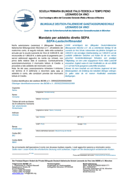 SEPA-Lastschriftmandat - Scuola Leonardo Da Vinci Monaco