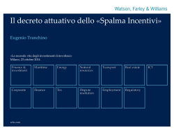 Il decreto attuativo dello "Spalma incentivi"