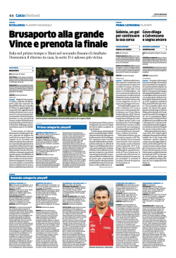 Brusaporto alla grande Vince e prenota la finale