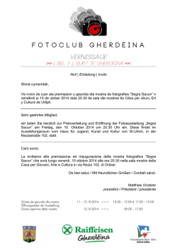 INFO (pdf, download) - Fotoclub Gherd&euml;ina