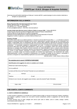 CONTO per i G.A.S. (Gruppo di Acquisto Solidale)