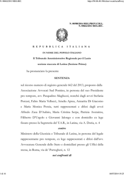 Consulta e scarica la sentenza T.A.R. Lazio Sezione Staccata di