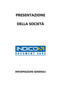 PRESENTAZIONE DELLA SOCIET&Agrave;