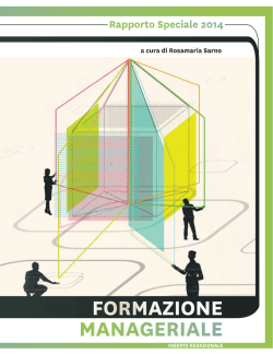 Rapporto Speciale 2014 FORMAZIONE MANAGERIALE