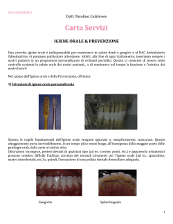 Carta Servizi Dott. Nicolino Calabrese