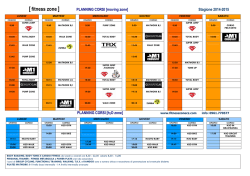 orario corsi - Palestra [ fitness zone ]