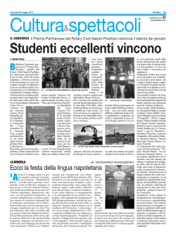Articolo del Roma 28 maggio 2014 sul Premio Parthenope