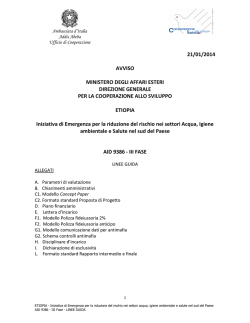 Avviso completo - Cooperazione Italiana allo Sviluppo
