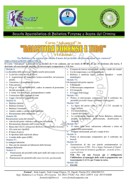 Programma Corso Balistica VI Ed.