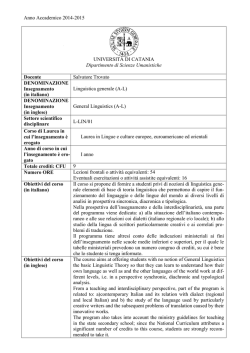 Linguistica generale (A-L)