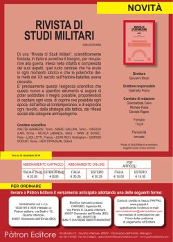 Il sommario - Societa Italiana Storia Militare