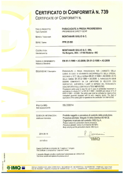 Certificato / Certificate A3: PPR25BD