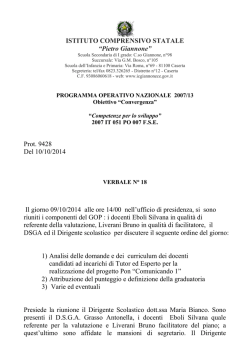 Graduatoria docenti Esperti e Tutor Pon "Comunicando 1"