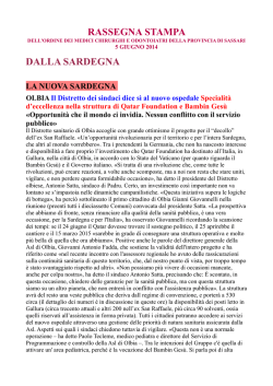 05 Giugno 2014 - OMCeO Sassari