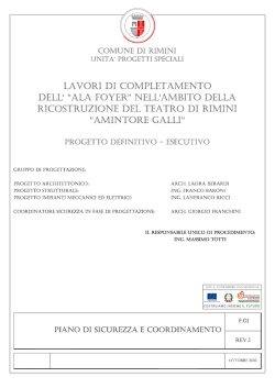 Piano di Sicurezza e Coordinamento
