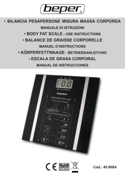 bilancia pesapersone misura massa corporea • body fat