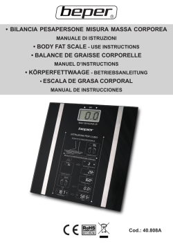 bilancia pesapersone misura massa corporea &bull; body fat