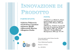 Innovazione di prodotto - Facolt&agrave; di Economia