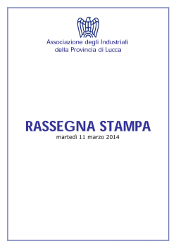 Rassegna Stampa 11 marzo 2014