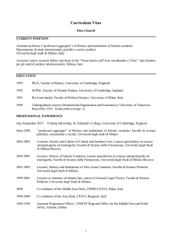 Curriculum Vitae - Universit&agrave; degli Studi di Milano