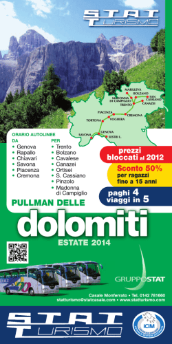 Estate 2014: orari, tariffe e fermate STAT