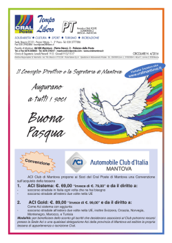 Circolare 4 - Cral Poste Mantova