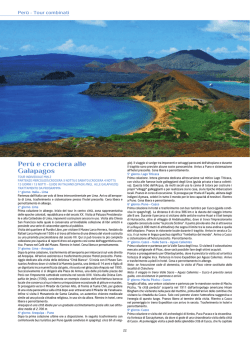 Tour combinati Per&ugrave; e crociera Galapagos