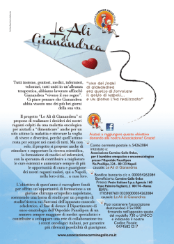 Scarica il Volantino del Progetto Le ali di Gianandrea