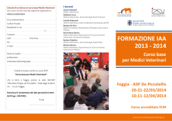 FORMAZIONE IAA 2013 - 2014 - Centro Referenza Nazionale Pet