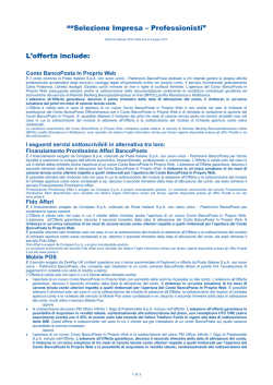 MODULO DI ADESIONE - Professionisti e pmi