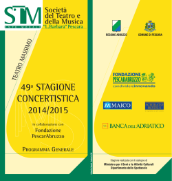 Scarica il programma 2014/2015 - Societ&agrave; del Teatro e della Musica