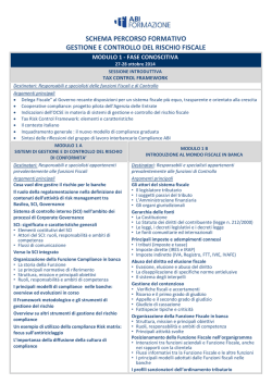 schema percorso formativo gestione e controllo del