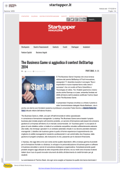 The Business Game si aggiudica il contest BeStartup 2014