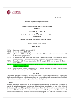 Federalismo fiscale ...... CARAVITA