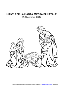 Canti natale 2014 - Libretto coro