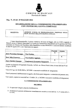 Adozione schema di programmazione triennale delle OO.PP. 2014