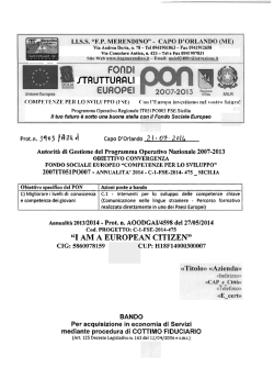 BANDO DI GARA INGLESE - I.T.C.G. "Merendino"