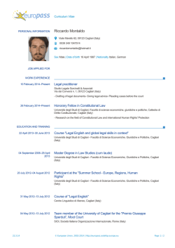 Riccardo Montaldo - Economia - Universit&agrave; degli studi di Cagliari.