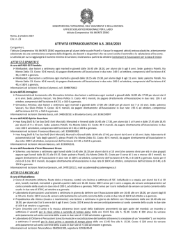 Attivit&agrave; extrascolastiche Scuole Pistelli e Vaccari