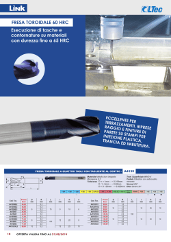 FRESA TOROIDALE 60 HRC Esecuzione di tasche e