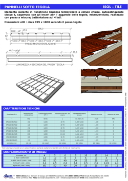 PANNELLI SOTTO TEGOLA ISOL - TILE