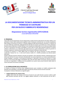 DTO 9-2014 La documentazione tecnico