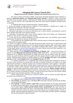 Olimpiadi Scienze 2013-14 - IIS "Virginio Bonifazi"