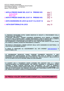 Bollettino Luglio 2014 - Istituto Vendite Giudiziarie di Venezia