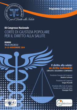 Programma - Corte di Giustizia Popolare per il diritto alla salute