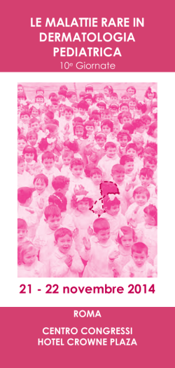 programma - Societ&agrave; Italiana di Dermatologia Pediatrica