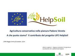 progetto LIFE HelpSoil