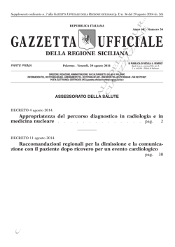 N. 36 - Venerd&igrave; 29 Agosto 2014 - Gazzetta Ufficiale della Regione